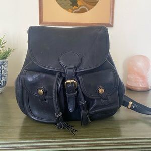RARE VINTAGE Dooney & Bourke black-on-black leather backpack